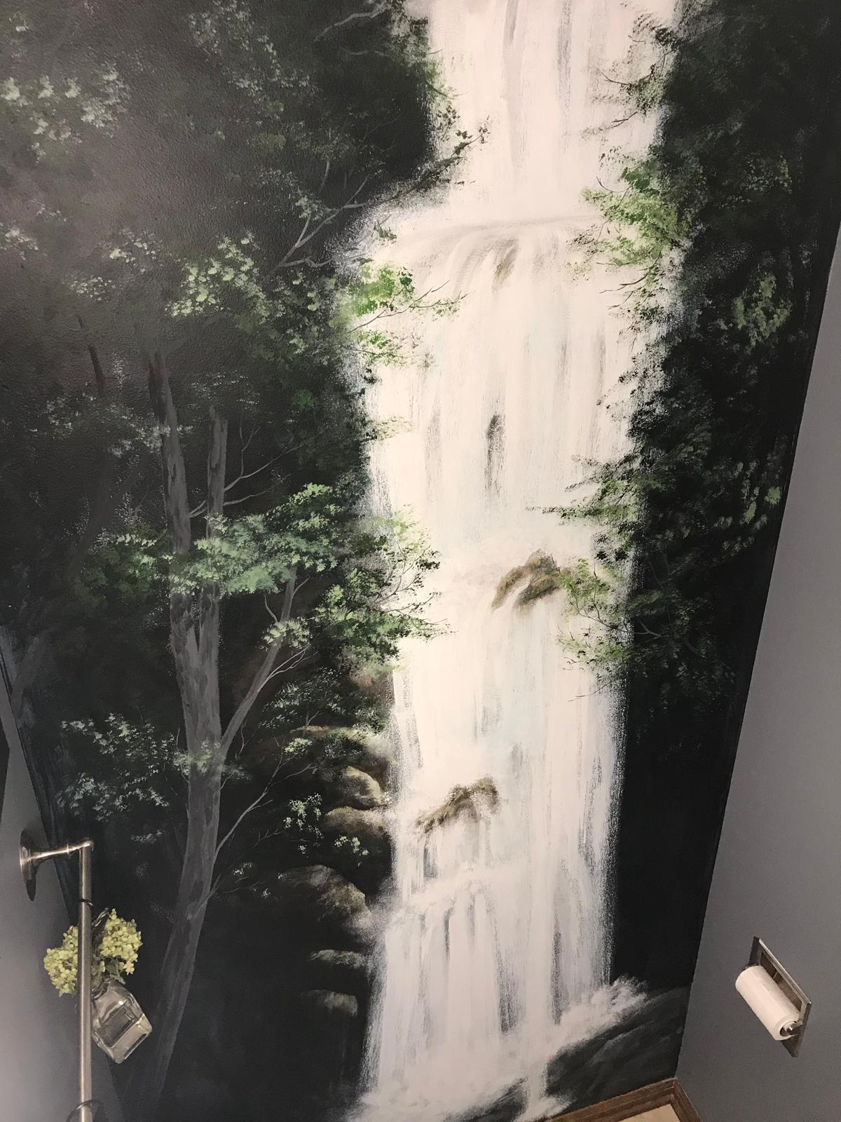 Waterfall mural